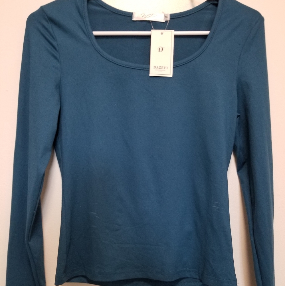 3/$25 Teal Long Sleeve Top Brand New With Tag